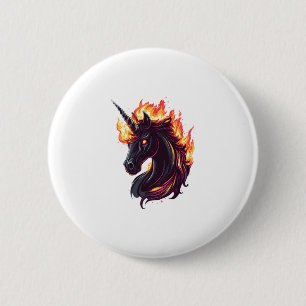 Fire & Flame Unicorn (1) 6 Cm Round Badge