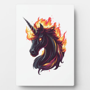 Fire & Flame Unicorn (1) Plaque