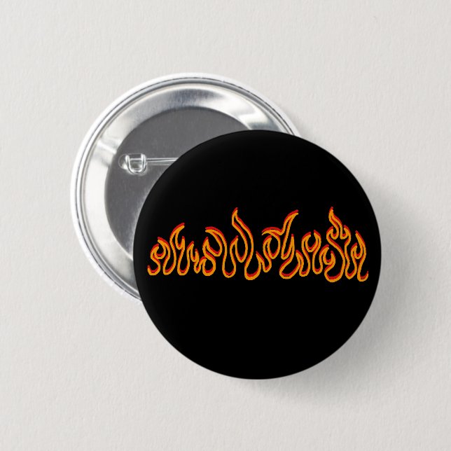 Fire Flames Blaze Outline 6 Cm Round Badge (Front & Back)