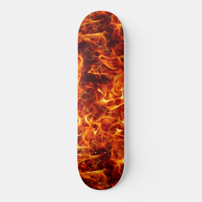 Fire Flames Inferno Pattern Skateboard (Front)