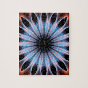 Fire-Flames Kaleidoscope Jigsaw Puzzle