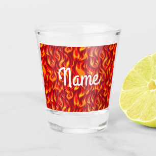 Fire flames party barware shotglass shot glass