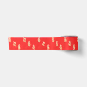 Fire Flames Satin Ribbon