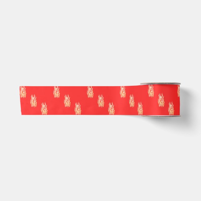 Fire Flames Satin Ribbon (Front)