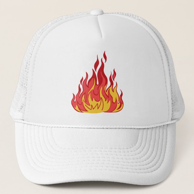Fire Flames Trucker Hat (Front)