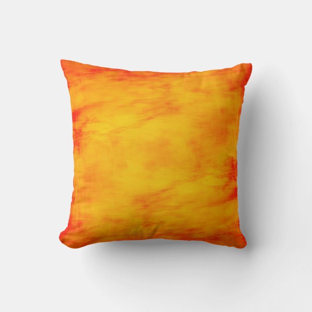 Fire flamin' hot red orange throw pillow (Front)
