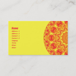 Fire Flower Kaleidoscope Business Card