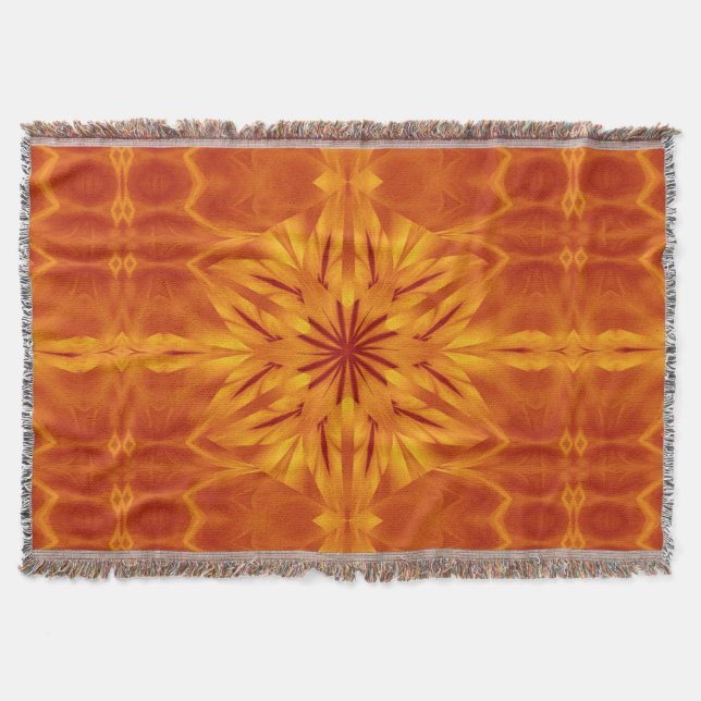 Fire Flowers 118 Throw Blanket (Front)