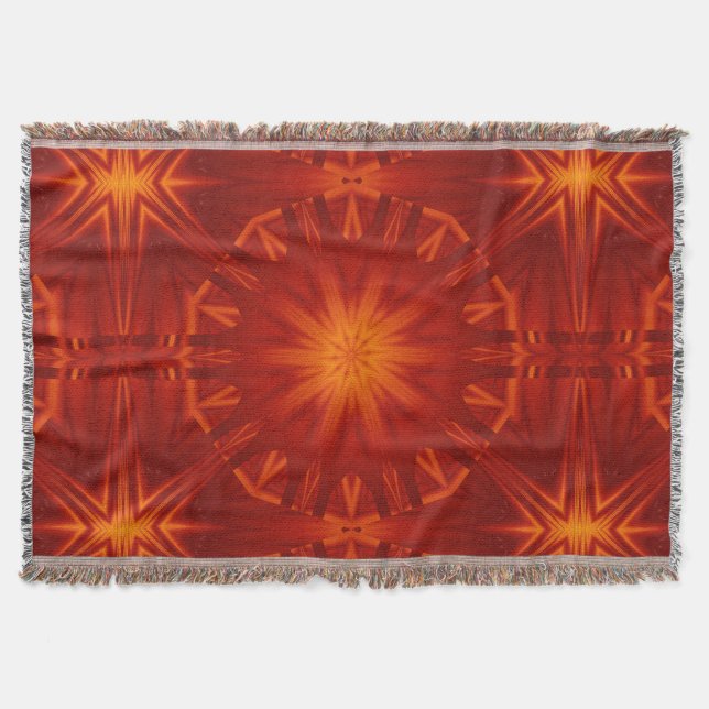 Fire Flowers 261 Throw Blanket (Front)