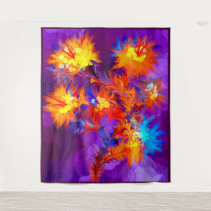 Fire Flowers Tapestry