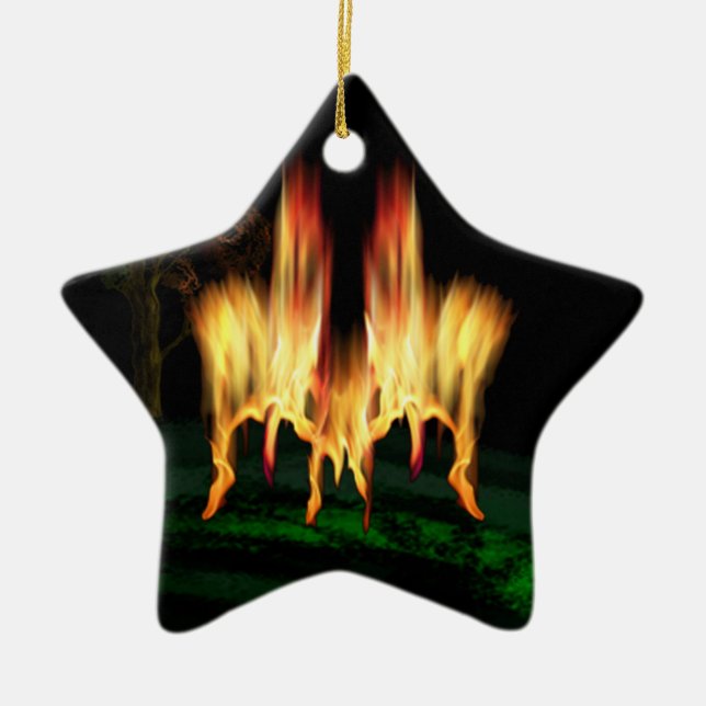 Fire Fly Ceramic Tree Decoration (Front)