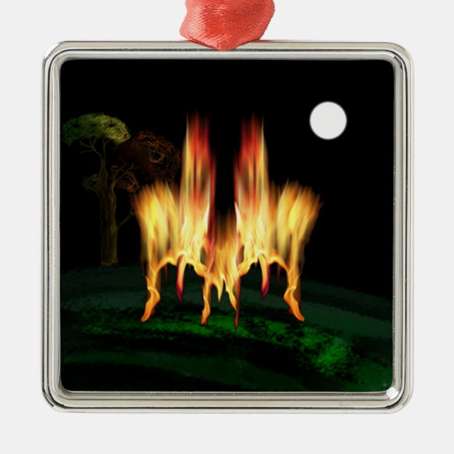Fire Fly Metal Tree Decoration (Front)
