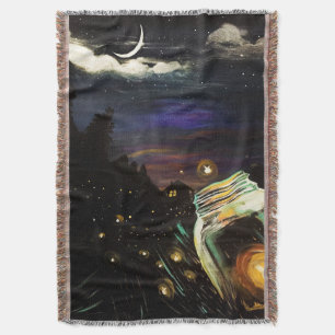 Fire Fly Sky Throw Blanket