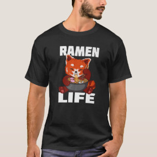 Fire Fox Red Panda Children Motive Ramen Miso Nood T-Shirt