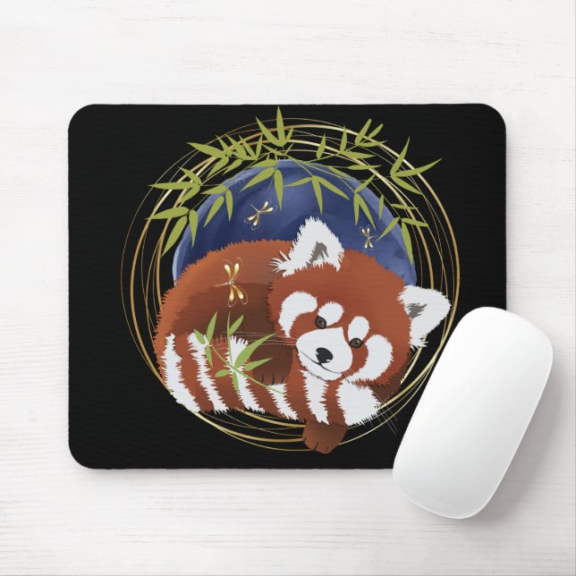 FIRE FOX red panda  mousepad (With Mouse)