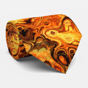 Fire Fractal Art 10 Tie