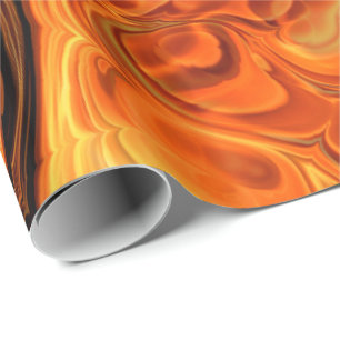 Fire Fractal Art 10 Wrapping Paper