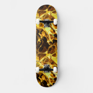 Fire Fractal Art 4 Skateboard
