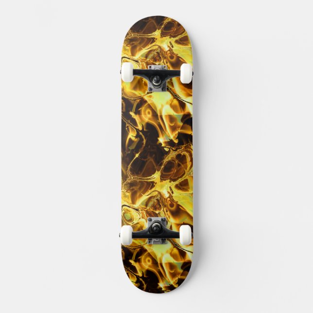 Fire Fractal Art 4 Skateboard (Front)