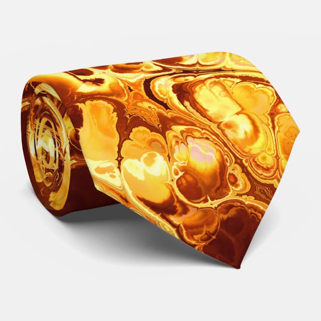 Fire Fractal Art 6 Tie (Rolled)