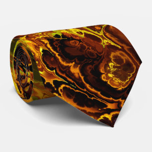 Fire Fractal Art 8 Tie