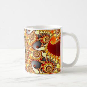 Fire fractal coffee mug