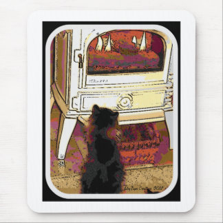 Fire Gazing Kitty Mouse Mat