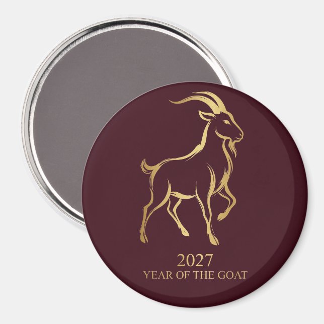 Fire Goat 2027 Born Birthday Magnet (Front/Back)