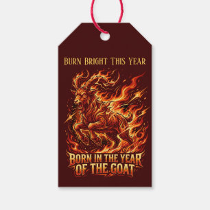 Fire Goat 2027 Chinese New Year Birthday Gift Tag