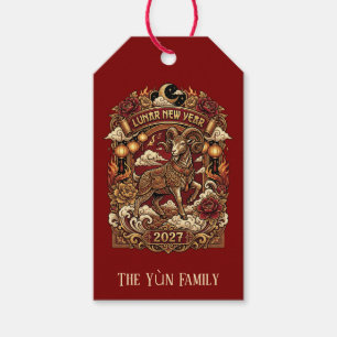 Fire Goat 2027 Lunar New Year Gift Tags