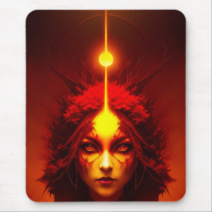 Fire Goddess Fantasy Art Mouse Mat