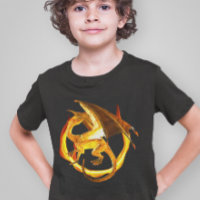 Fire Gold Flame Dragon Magical Fantasy