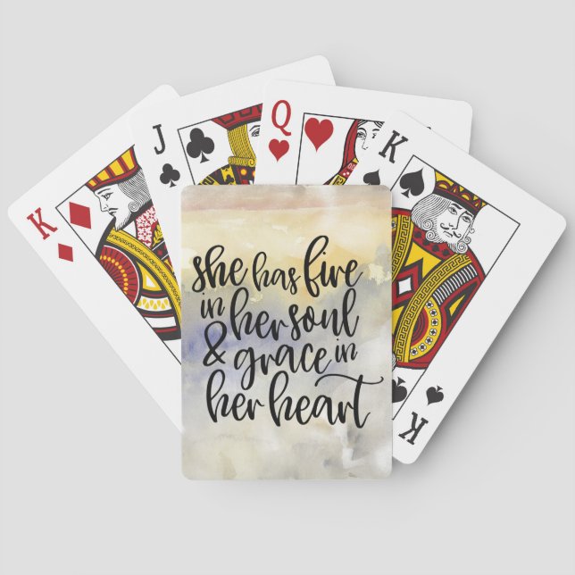 Fire & Grace Quote Playing Cards (Back)