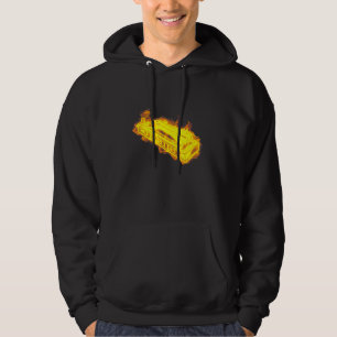 Fire Harmonica Flames Musician Harmonica Player Hoodie