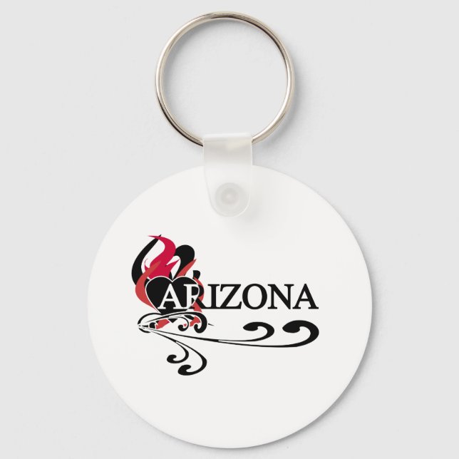Fire Heart Arizona Key Ring (Front)
