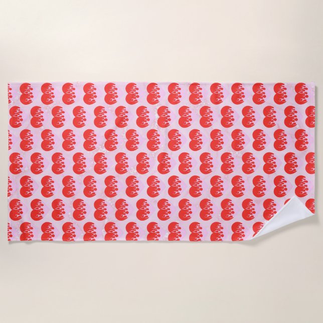Fire Heart Beach Towel (Front)