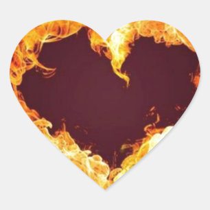 FIRE HEART HEART STICKER