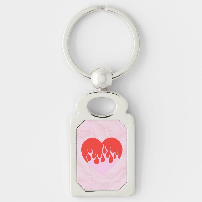 Fire Heart Key Ring (Front)