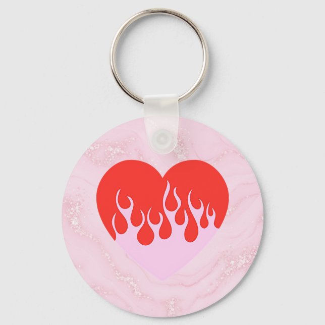 Fire Heart Key Ring (Front)