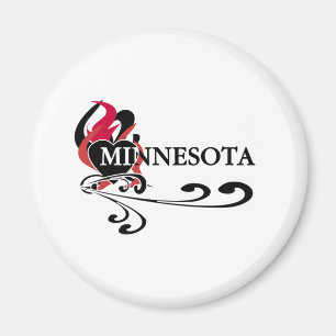 Fire Heart Minnesota Magnet