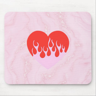 Fire Heart Mouse Mat