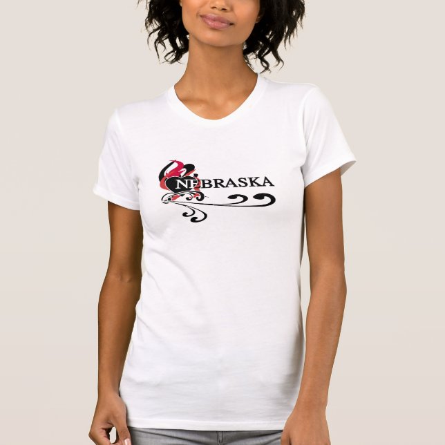 Fire Heart Nebraska T-Shirt (Front)