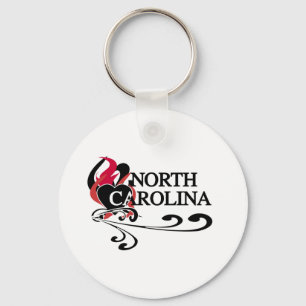 Fire Heart North Carolina Key Ring