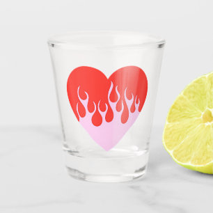 Fire Heart Shot Glass