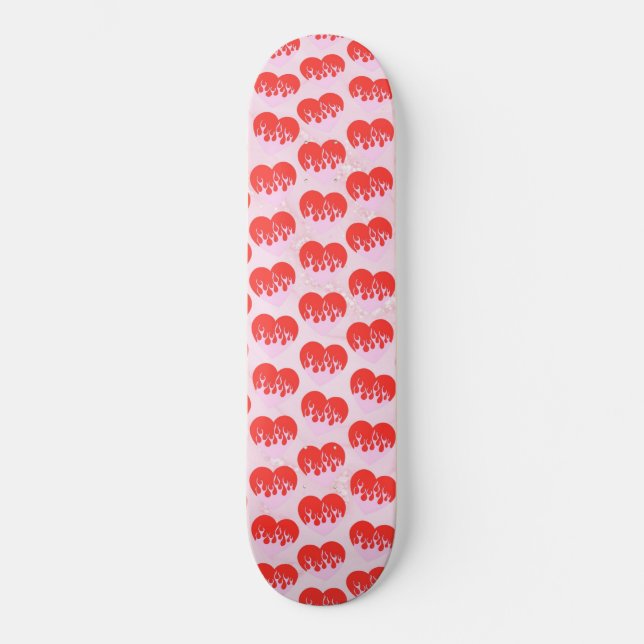 Fire Heart Skateboard (Front)