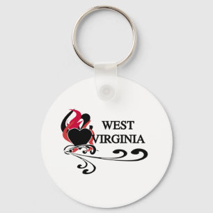 Fire Heart West Virginia Key Ring