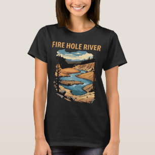 Fire Hole River Yellowstone Gold Travel T-Shirt