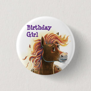 Fire Horse 3 Cm Round Badge