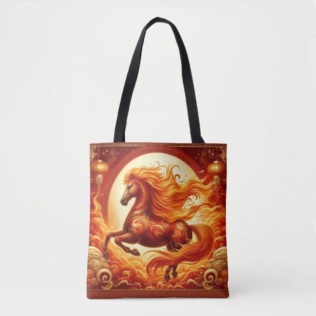 Fire Horse Also Tote Bag (Front)
