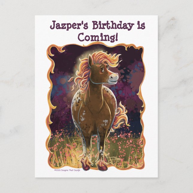 Fire Horse Announcement Postcard (Front)